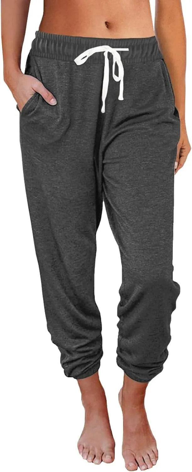 2025 Sweatpants Women Baggy Cinch Bottom Athletic Pants Straight Leg Joggers with Pocket Lounge Pajamas Soft Trousers