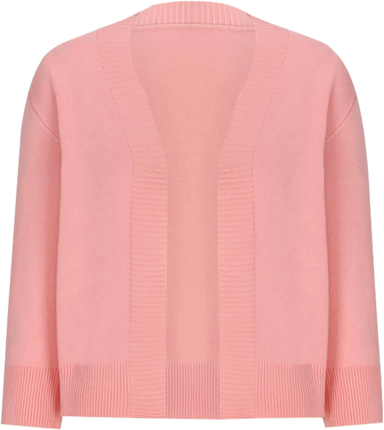 3/4 Sleeve Cardigan for Women Crochet Cropped Cardigan Cable Knit Cardigan Lightweight Casual Cardigan Solid Cardigan