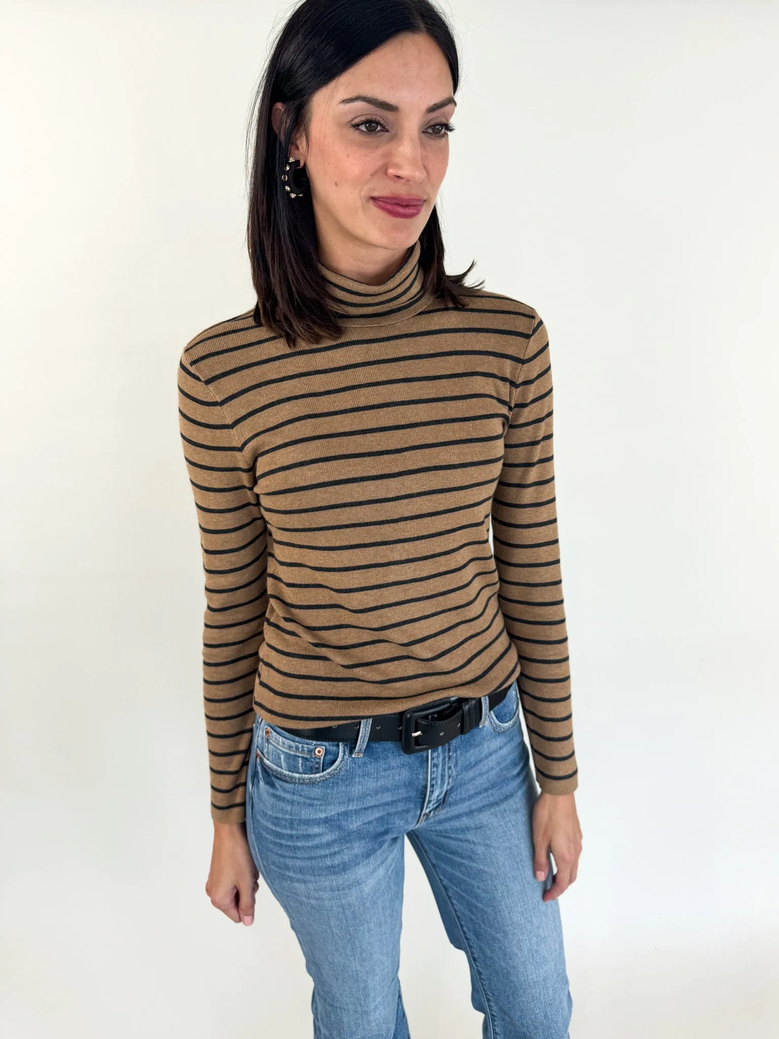 Alma Classic Stripe Turtleneck