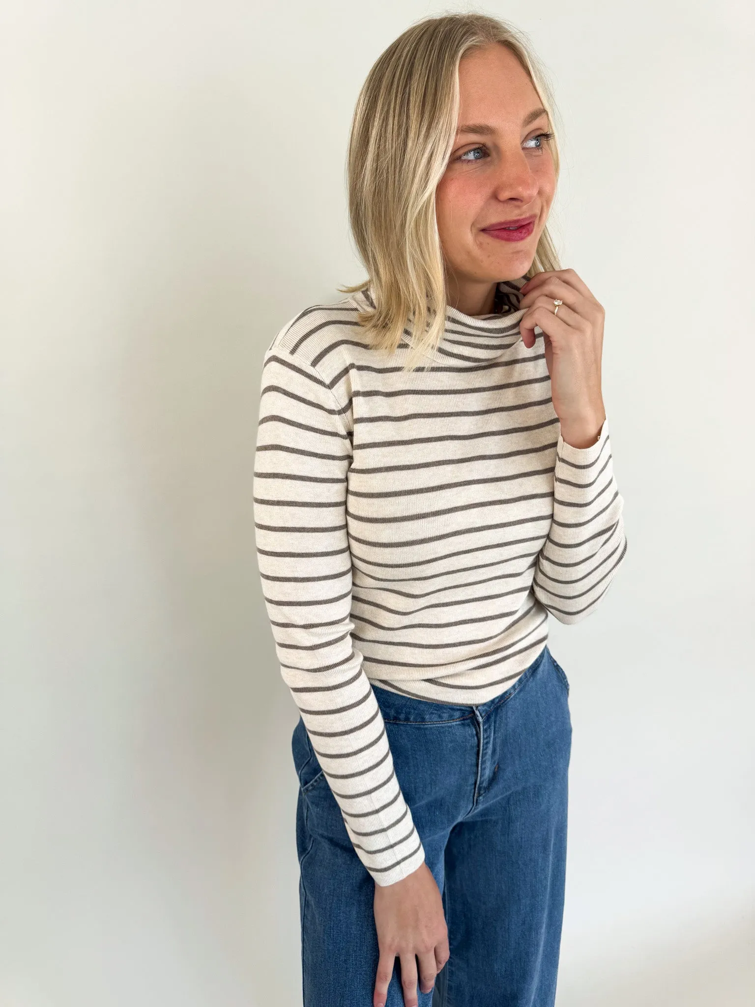 Alma Classic Stripe Turtleneck