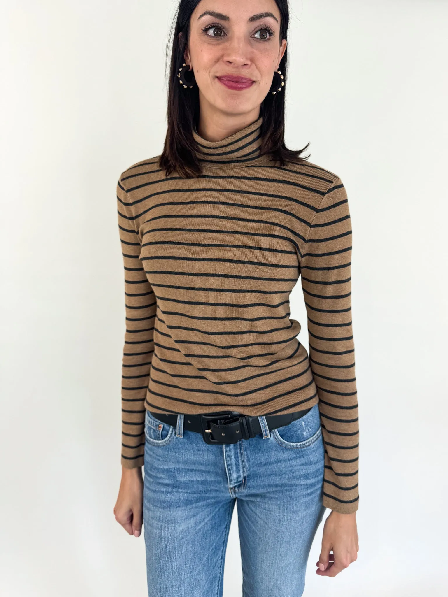 Alma Classic Stripe Turtleneck