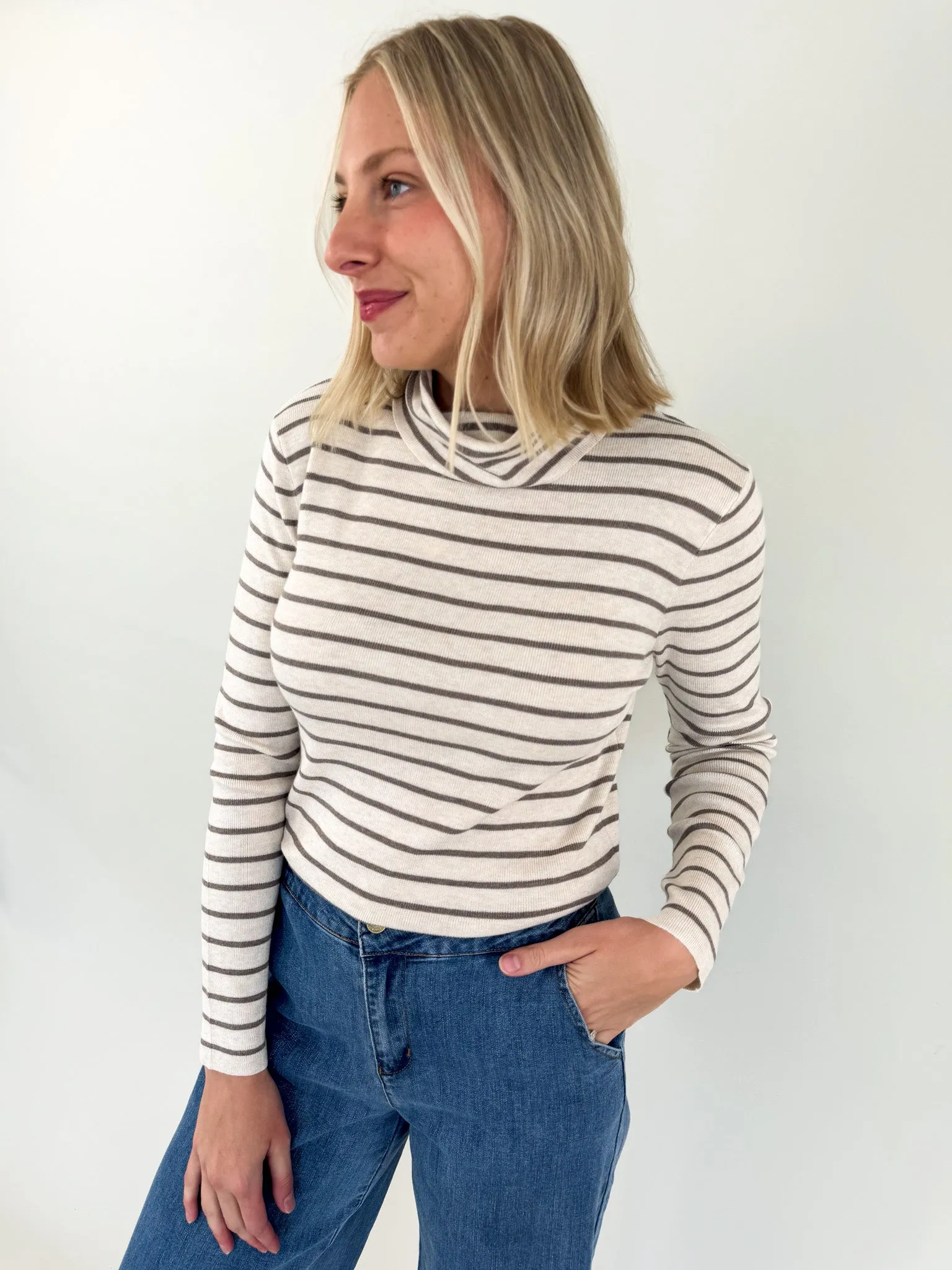 Alma Classic Stripe Turtleneck