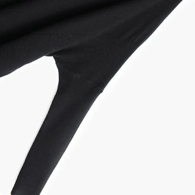 Basic Oversize Fit Black Pullover for Office