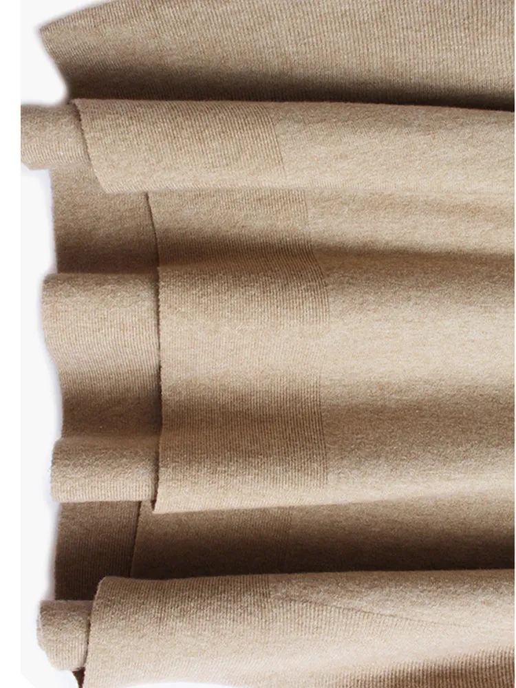 Basic Oversize Fit Khaki Pullover for Office