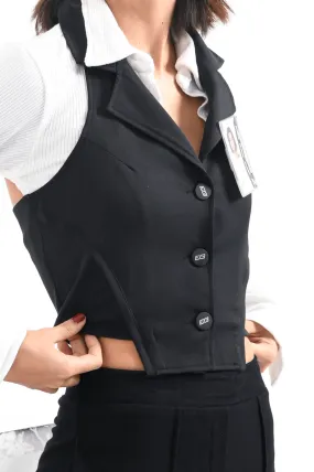 Black Smoking Vest