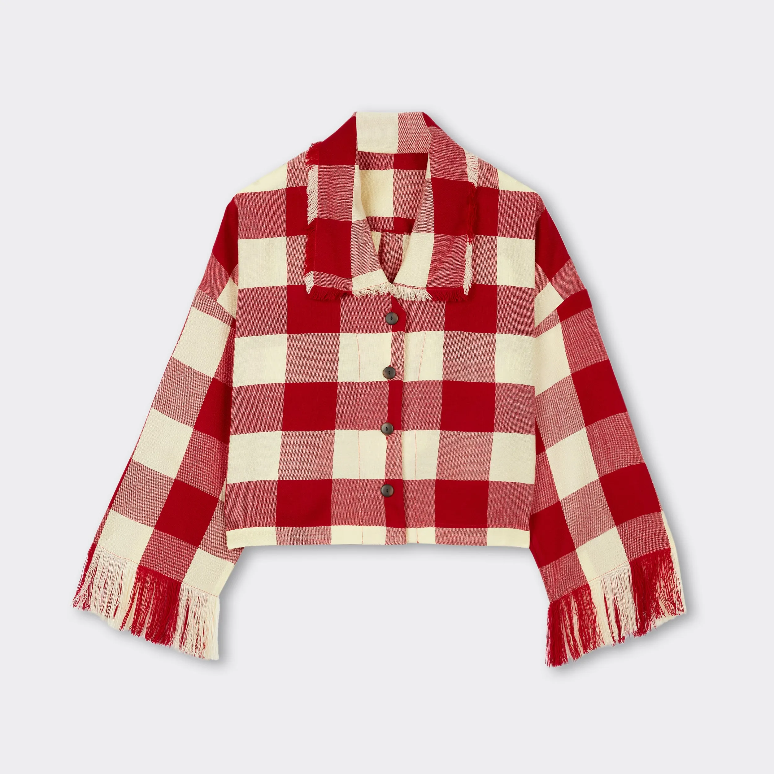 Blouse In Maasai Shuka Warm Autumn