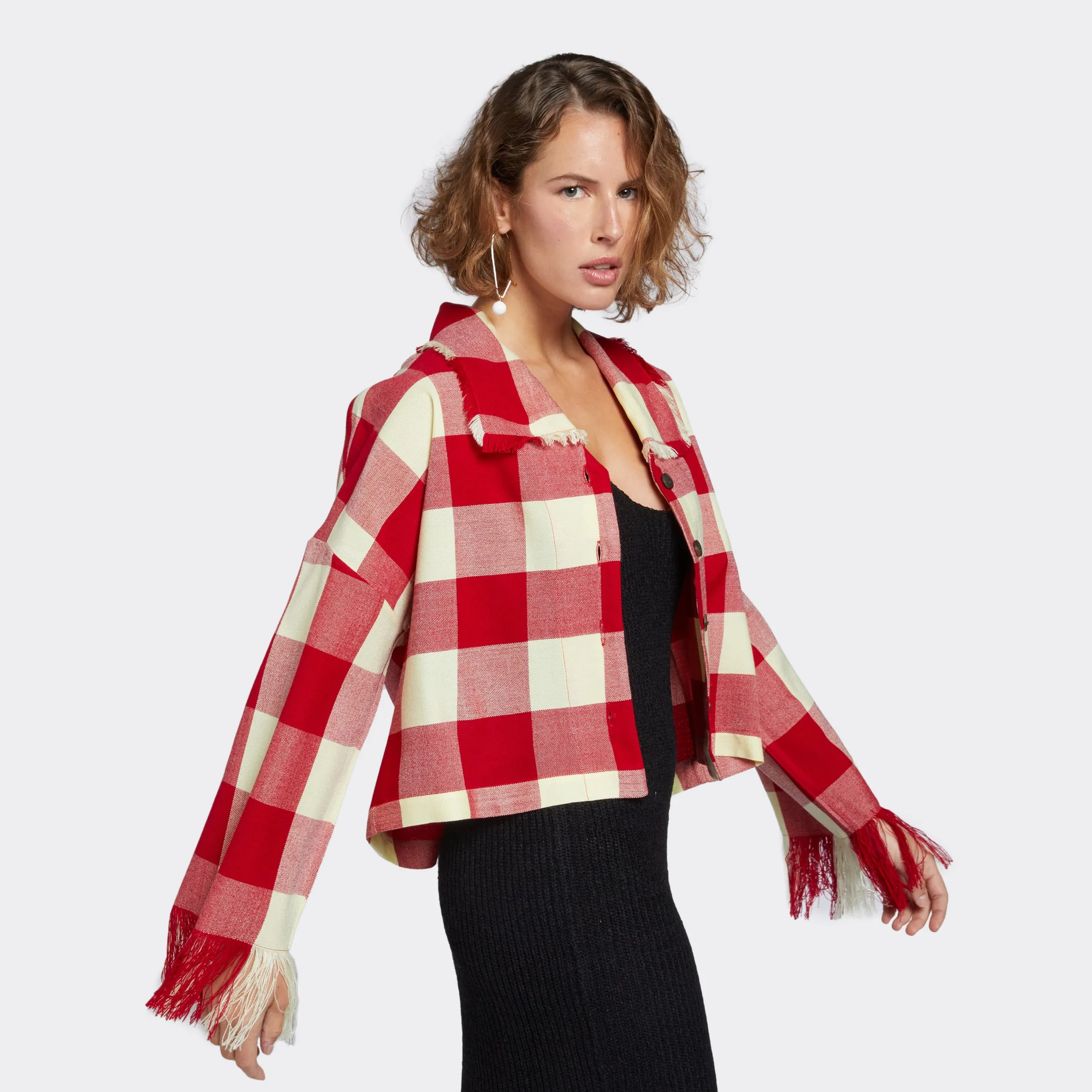Blouse In Maasai Shuka Warm Autumn
