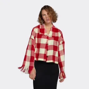 Blouse In Maasai Shuka Warm Autumn
