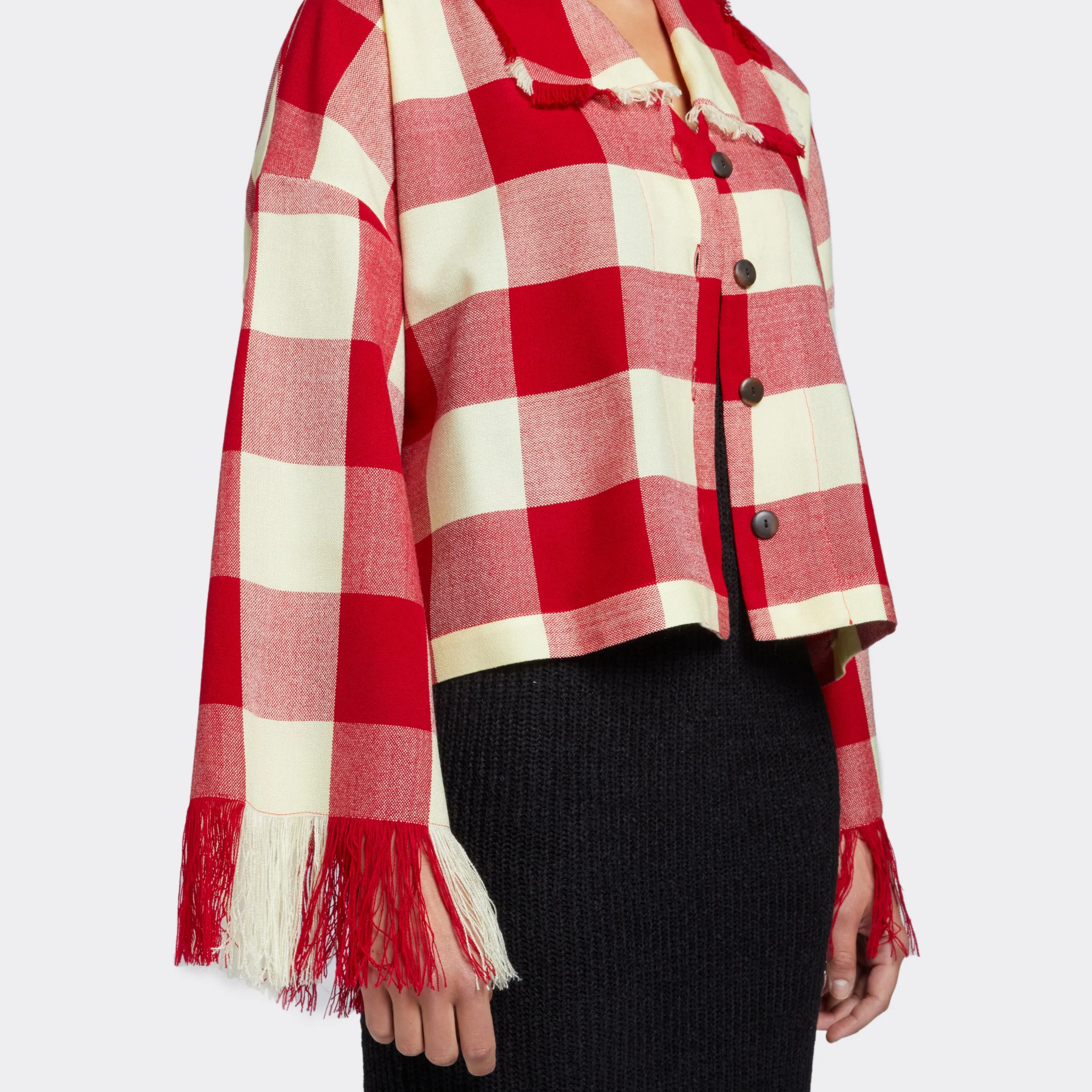 Blouse In Maasai Shuka Warm Autumn