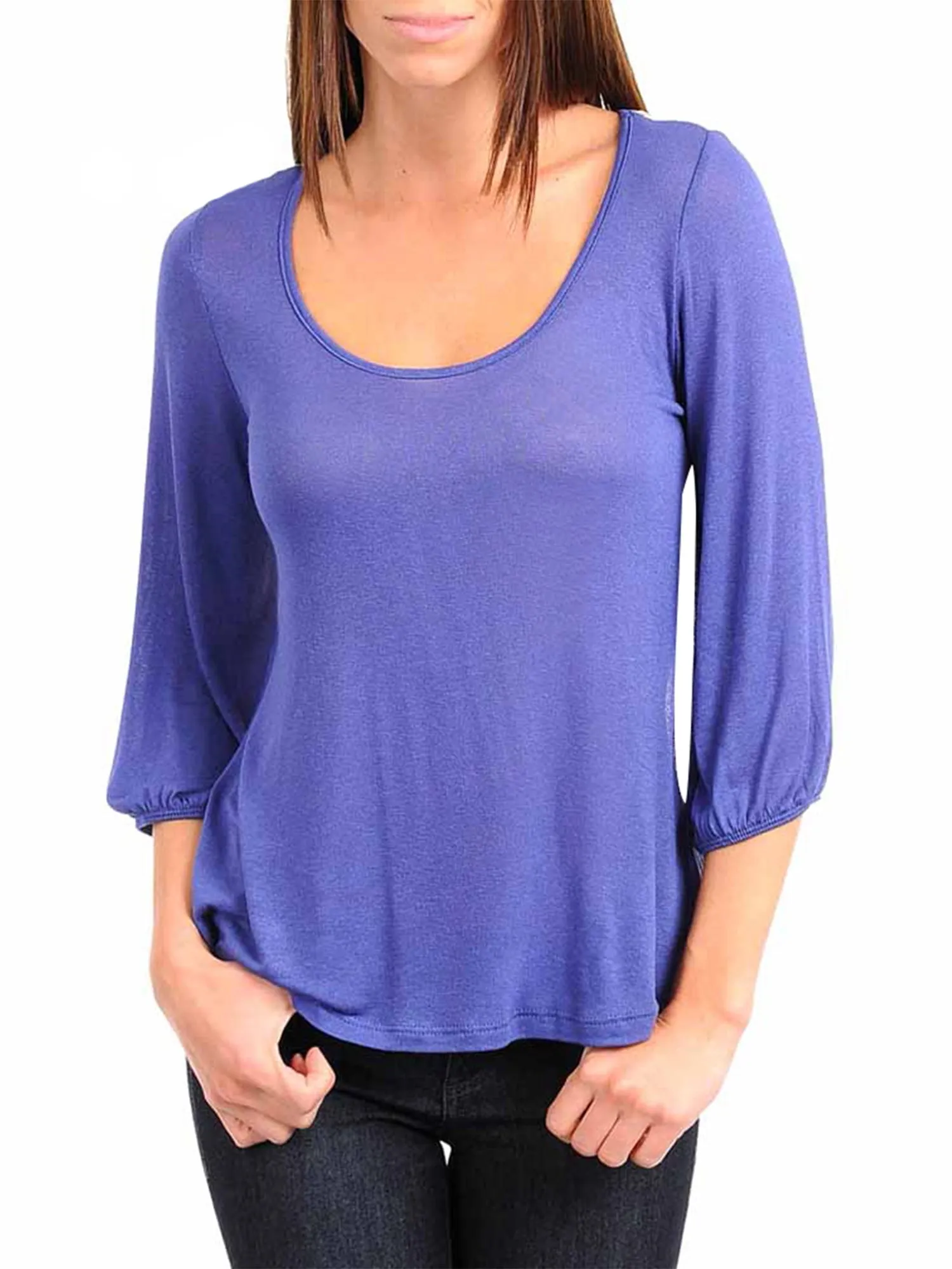 Blue Top With Lace Back Detail Size Large