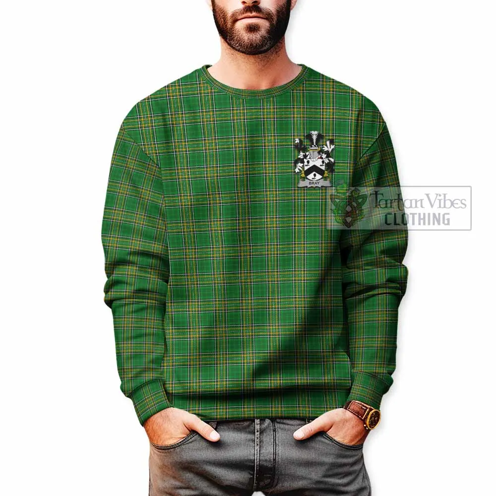Bray Irish Clan Tartan Sweatshirt with Coat of Arms