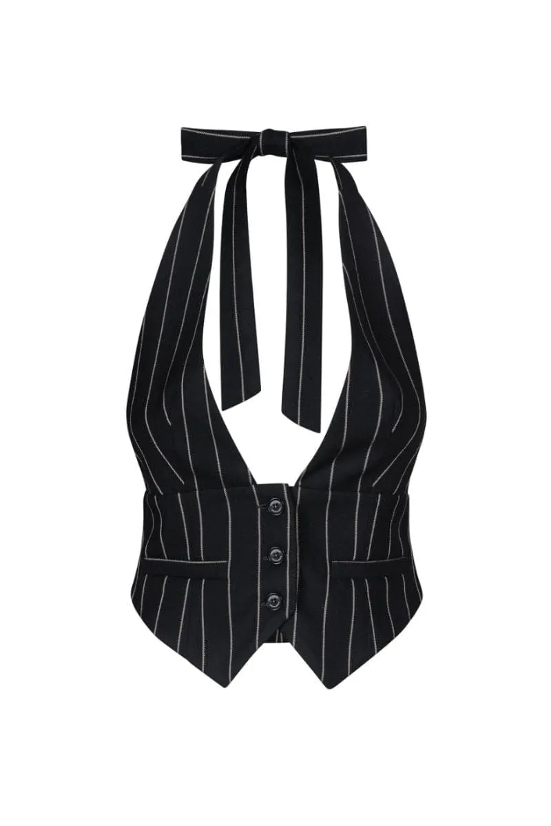 BUSTO STRIPED FITTED VEST
