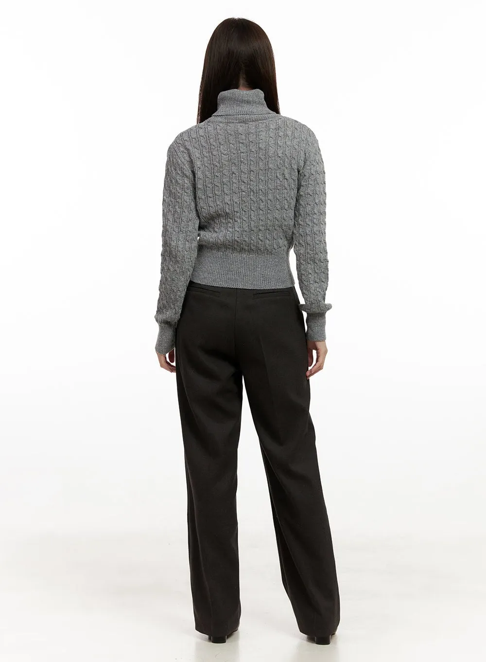 Cable Knit Turtleneck Sweater ON422