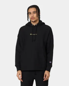 Champion Reverse Weave Relaxed Hem Zip Hoodie Black/Gold