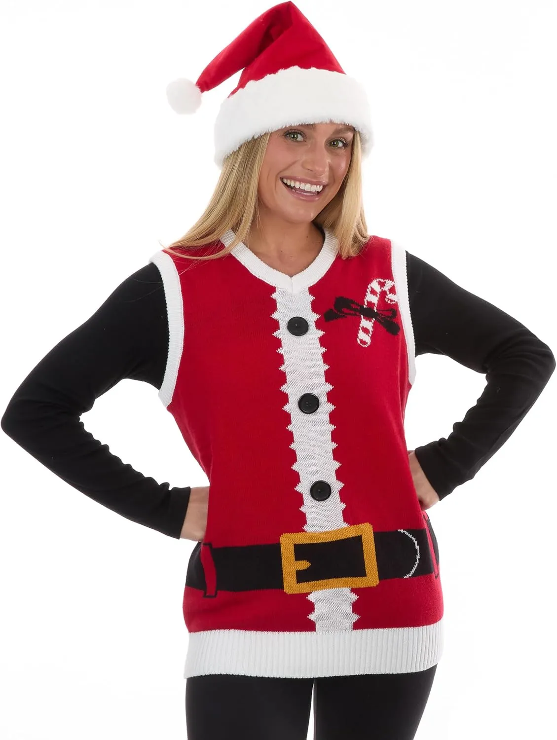 Christmas Sweater Vest - Tacky Holiday Designs to Stand Out - Snug Fit, Breathable Ugly Unisex Vest