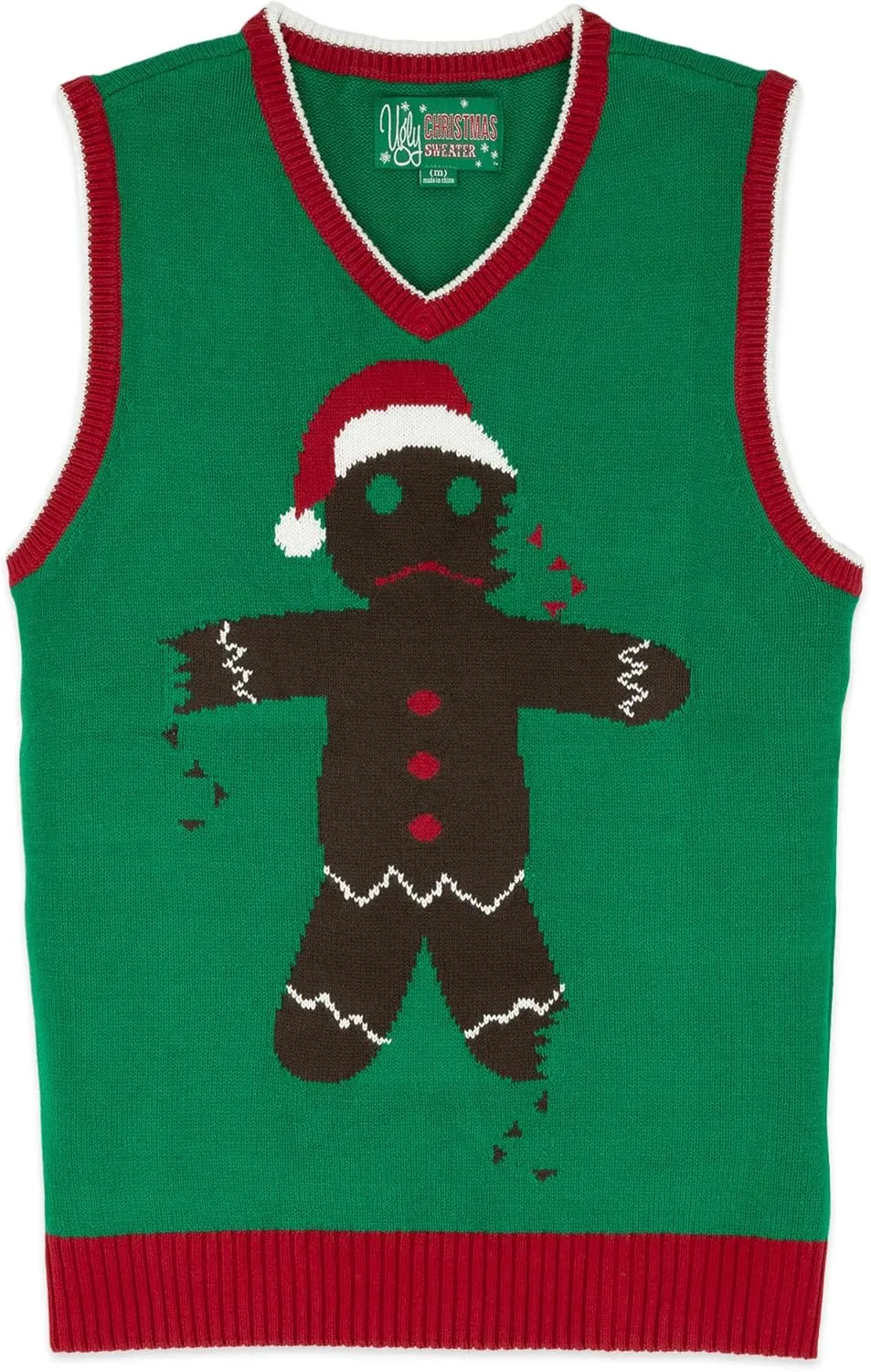 Christmas Sweater Vest - Tacky Holiday Designs to Stand Out - Snug Fit, Breathable Ugly Unisex Vest