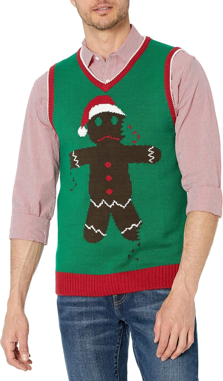 Christmas Sweater Vest - Tacky Holiday Designs to Stand Out - Snug Fit, Breathable Ugly Unisex Vest