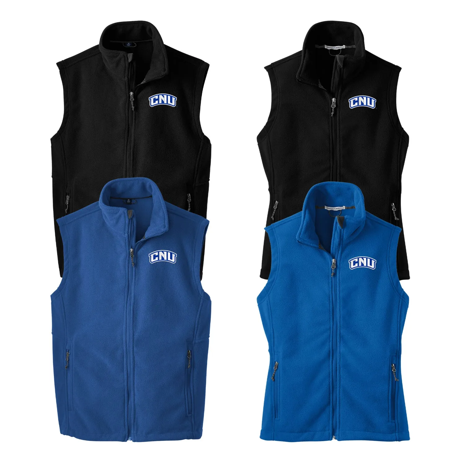 Christopher Newport University Fleece Vest - Embroidered Choice of Logo