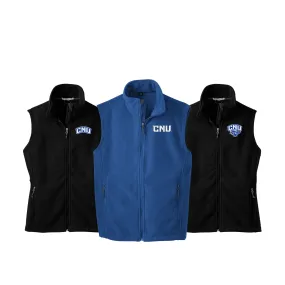 Christopher Newport University Fleece Vest - Embroidered Choice of Logo