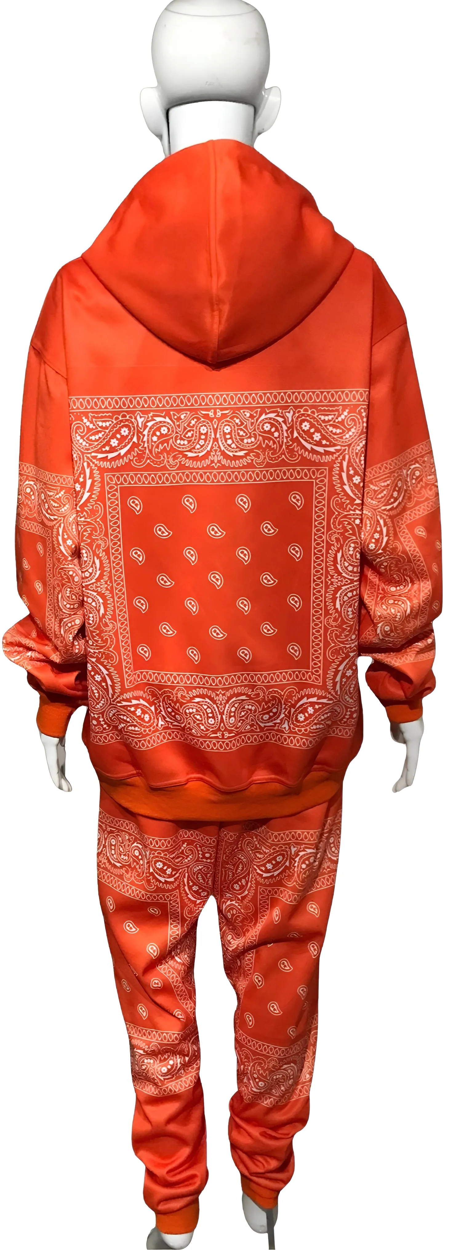 ^ECM^ ~ORANGE BANDANA~ JOGGER SWEATSUITS (FLEECY SOFT LINED)