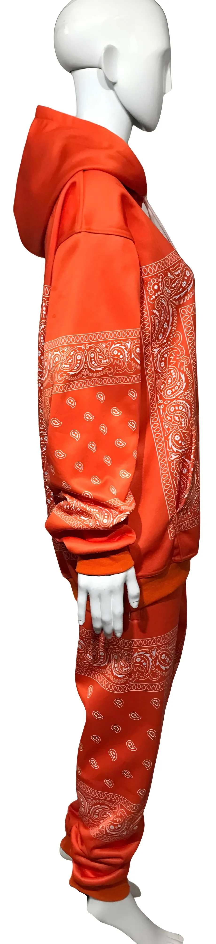 ^ECM^ ~ORANGE BANDANA~ JOGGER SWEATSUITS (FLEECY SOFT LINED)