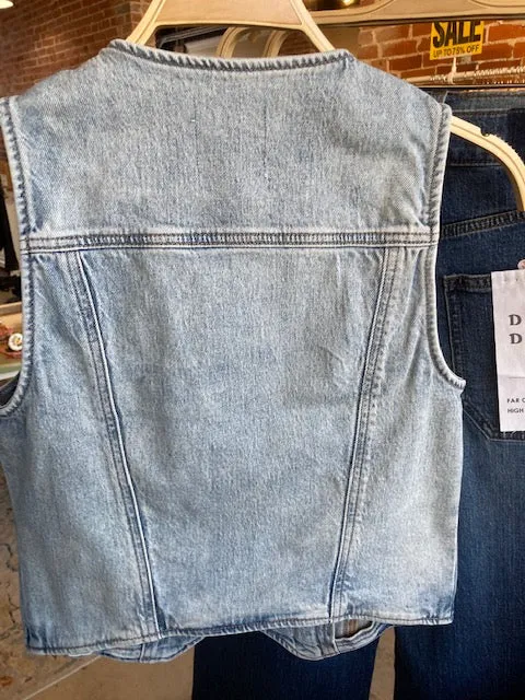 Fitted Denim Vest - First Move