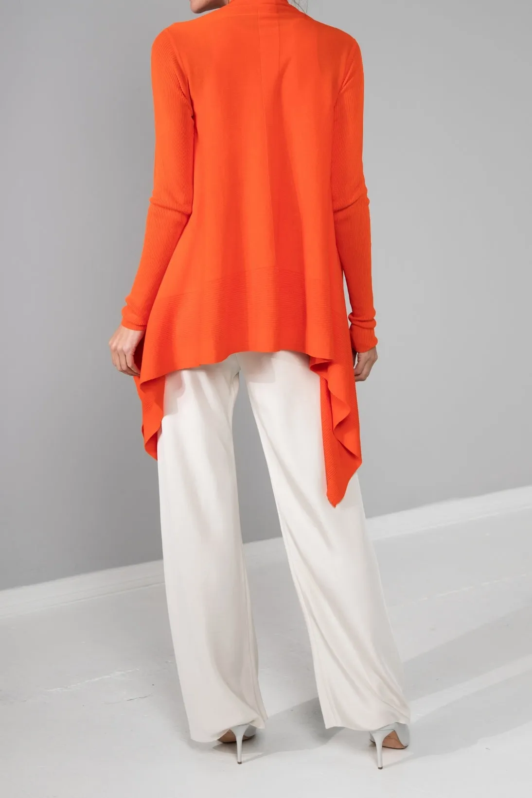 GEOMETRIC DRAPE CARDIGAN