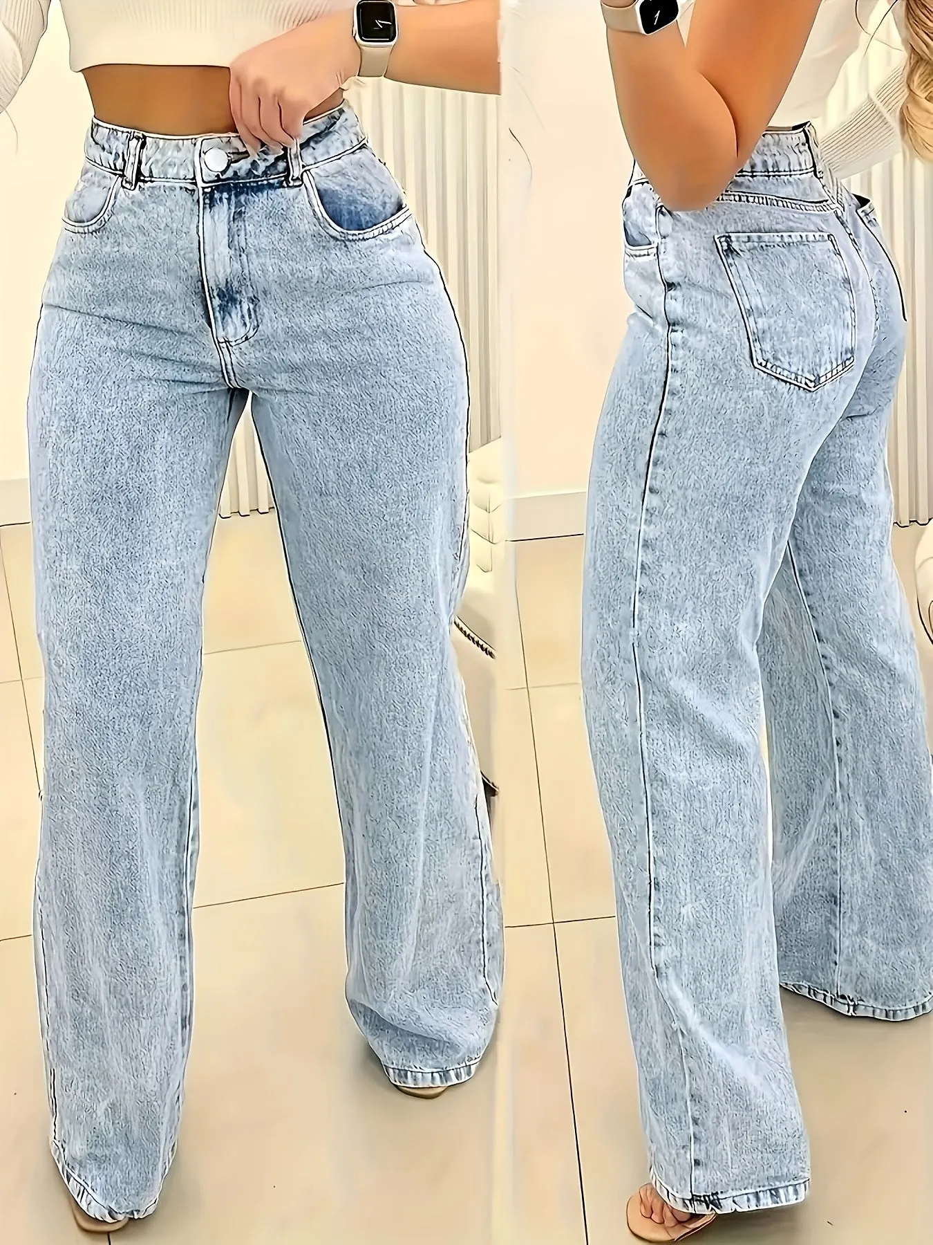 High-Waisted Stretchy Skinny Jeans