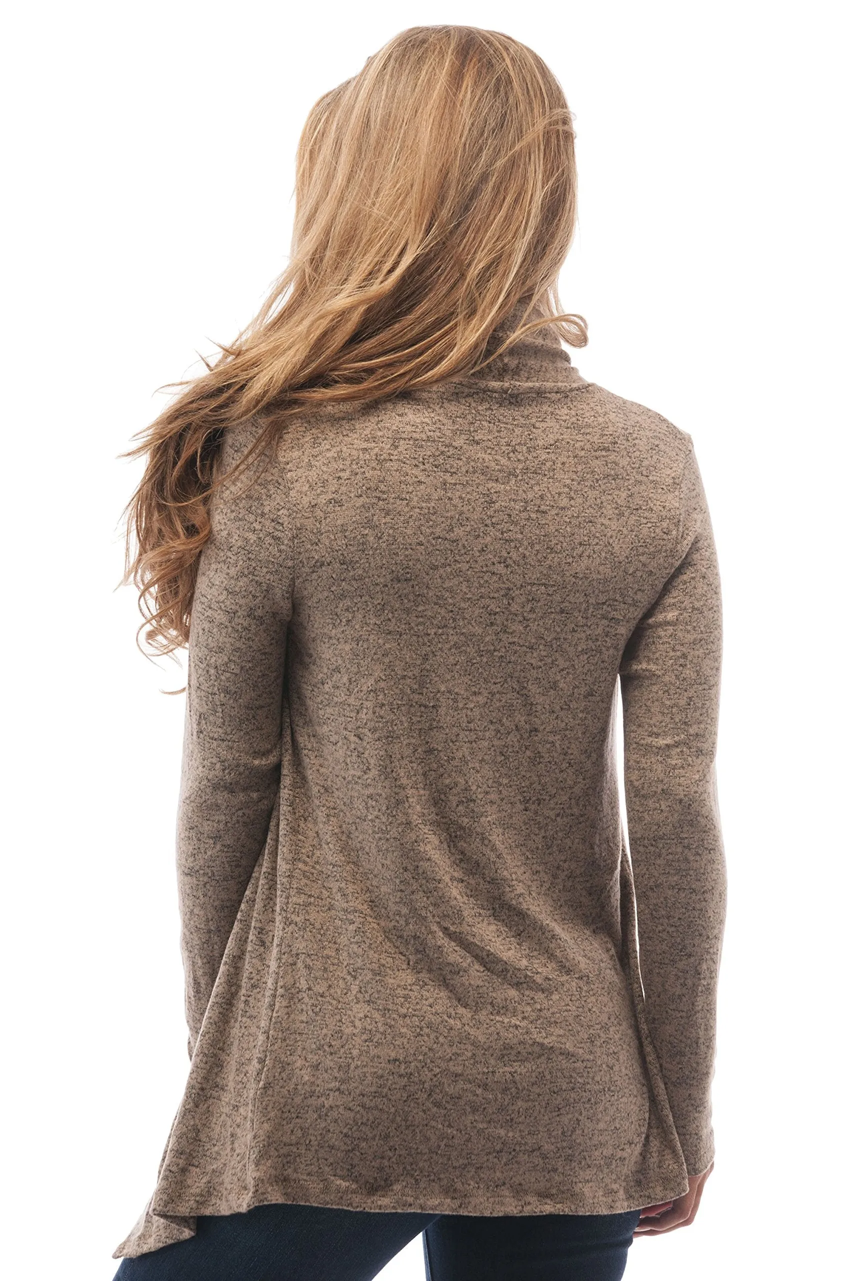 Hollywood Star Fashion Brushed Fabric Light Weight Cardigan
