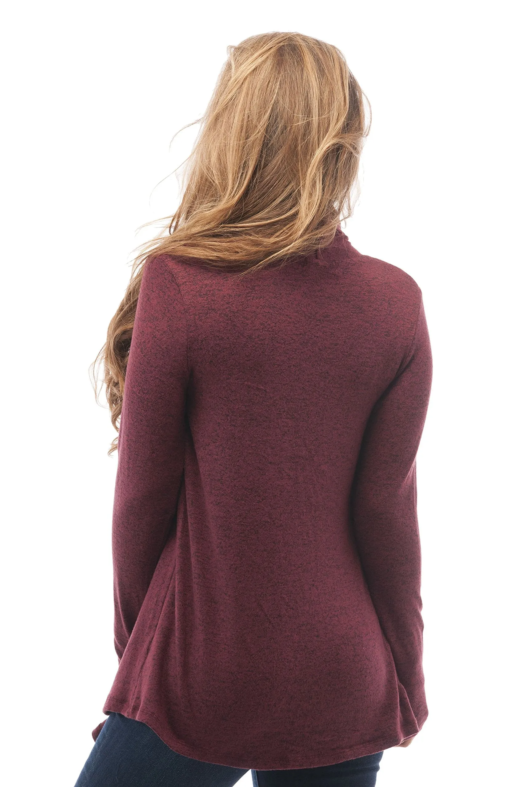 Hollywood Star Fashion Brushed Fabric Light Weight Cardigan