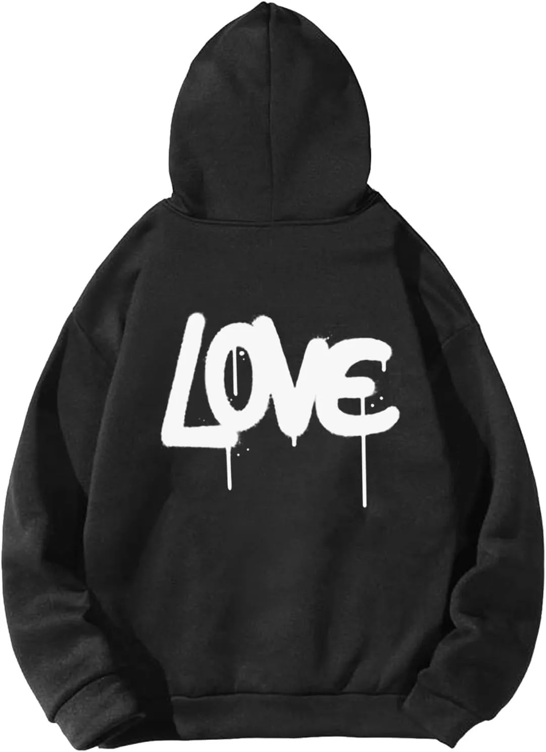 Hoodies For Men With Designs Breathable Casual Hooded Sweatshirt Pullover Tops Mid-Weight Long Sleeve Letter Print Shirts