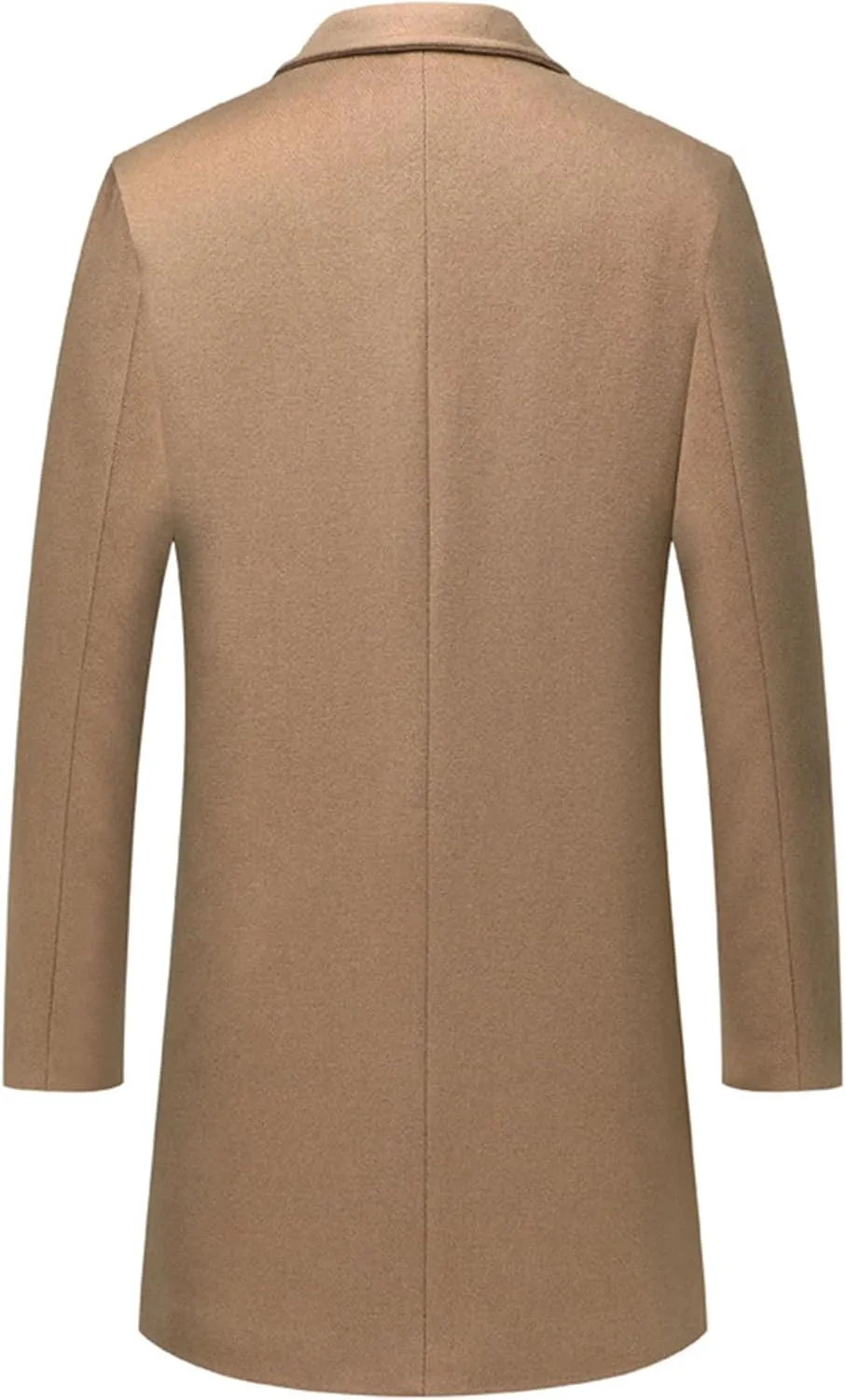 JEShifangjiusu Men'S Trench Coat Long Wool Coat Winter Classic Overcoat Top Pea Coat Slim Fit Business Down Puffer Jacket