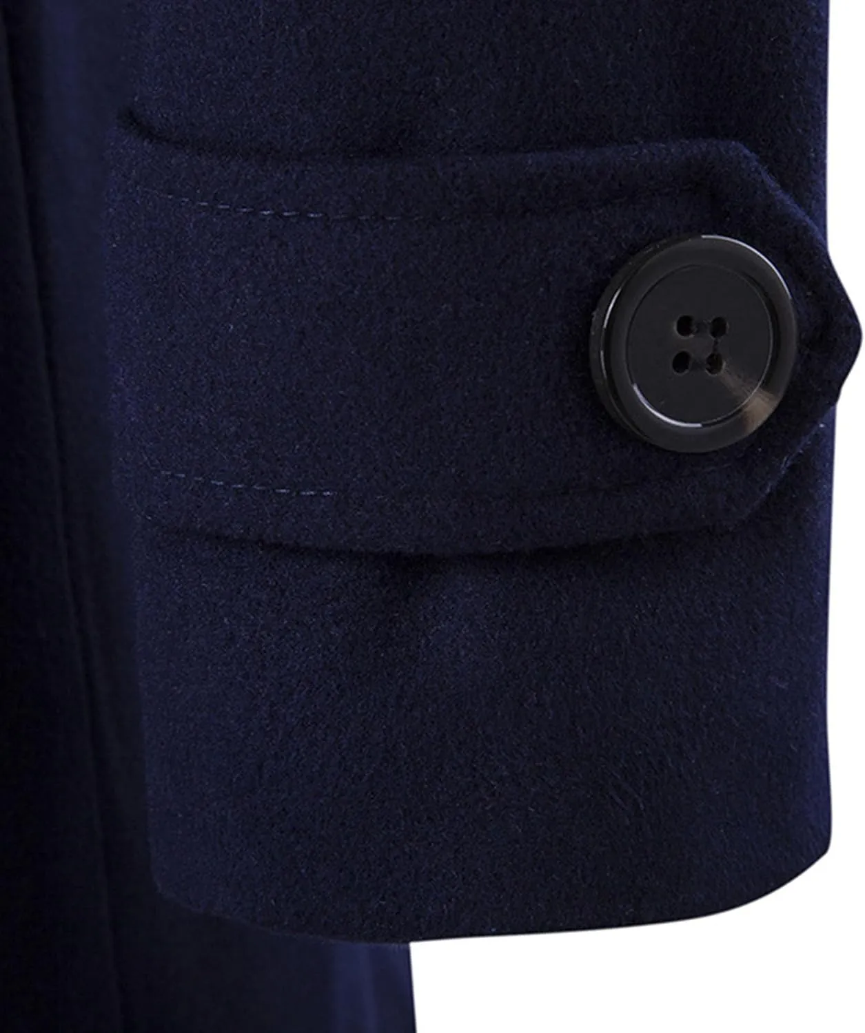 JEShifangjiusu Men'S Wool Blend Pea Coat Fashion Classic Double Breasted Trench Coat Warm Winter Business Lapel Overcoat
