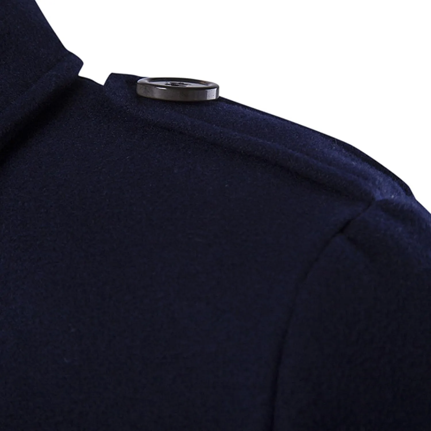 JEShifangjiusu Men'S Wool Blend Pea Coat Fashion Classic Double Breasted Trench Coat Warm Winter Business Lapel Overcoat