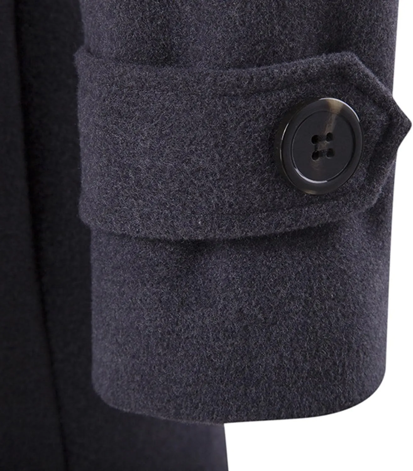 JEShifangjiusu Men'S Wool Blend Pea Coat Fashion Classic Double Breasted Trench Coat Warm Winter Business Lapel Overcoat