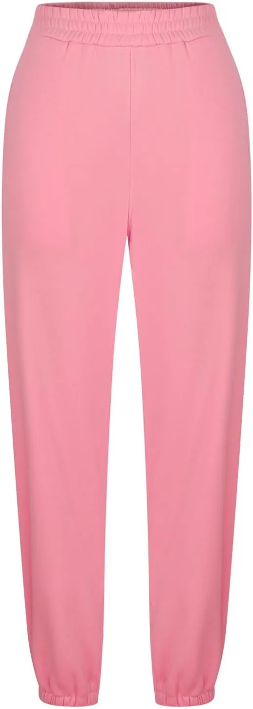 jsaierl Track Pants Women, Fall Winter Fleece Sweatpants Drawstring Lounge Straight Leg Pants Soft Comfy Joggers with Pockets