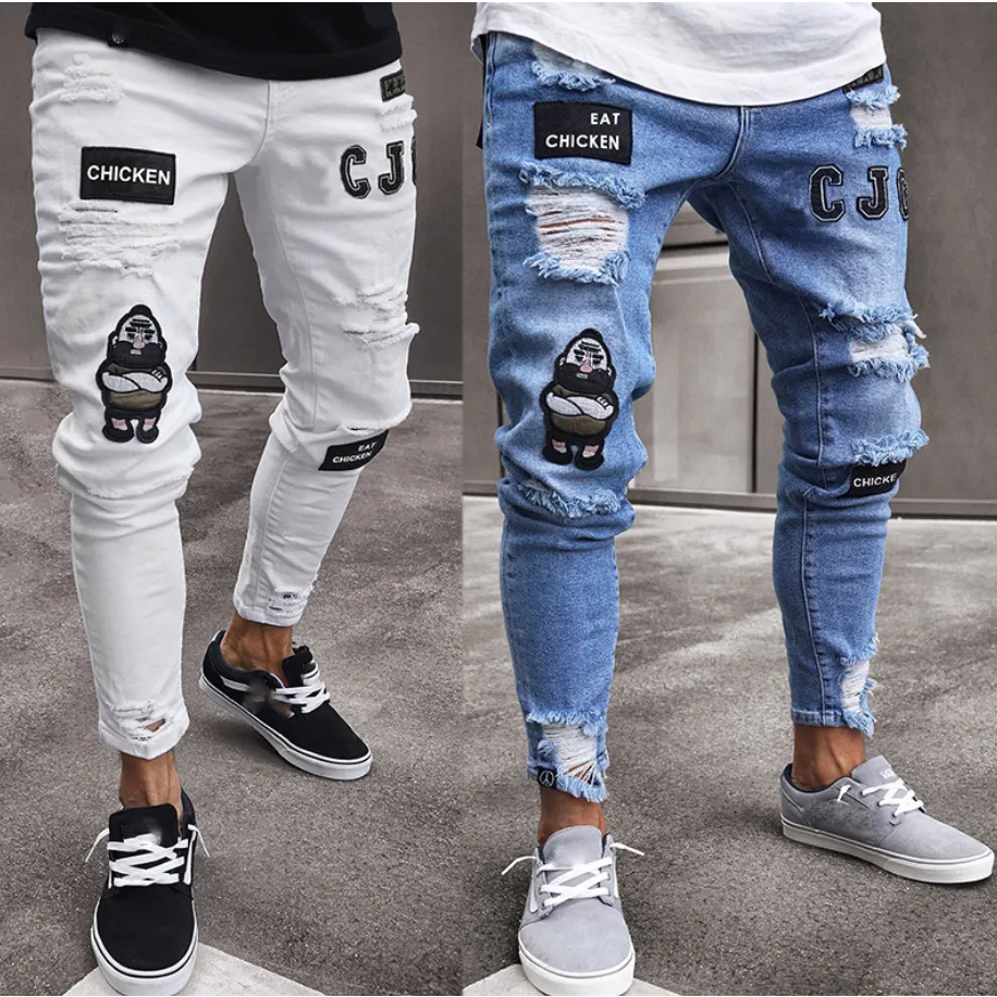 Knee hole zipper feet