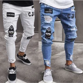 Knee hole zipper feet