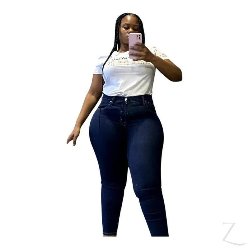 Ladies Super Strong Stretchy Skinny Denim Jeans | Plain | "Bobo"