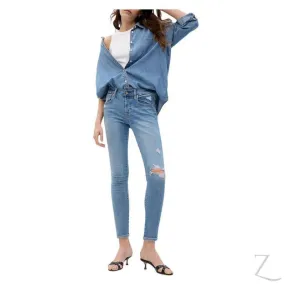 Ladies Super Strong Stretchy Skinny Denim Jeans | Ripped | "Bobo"