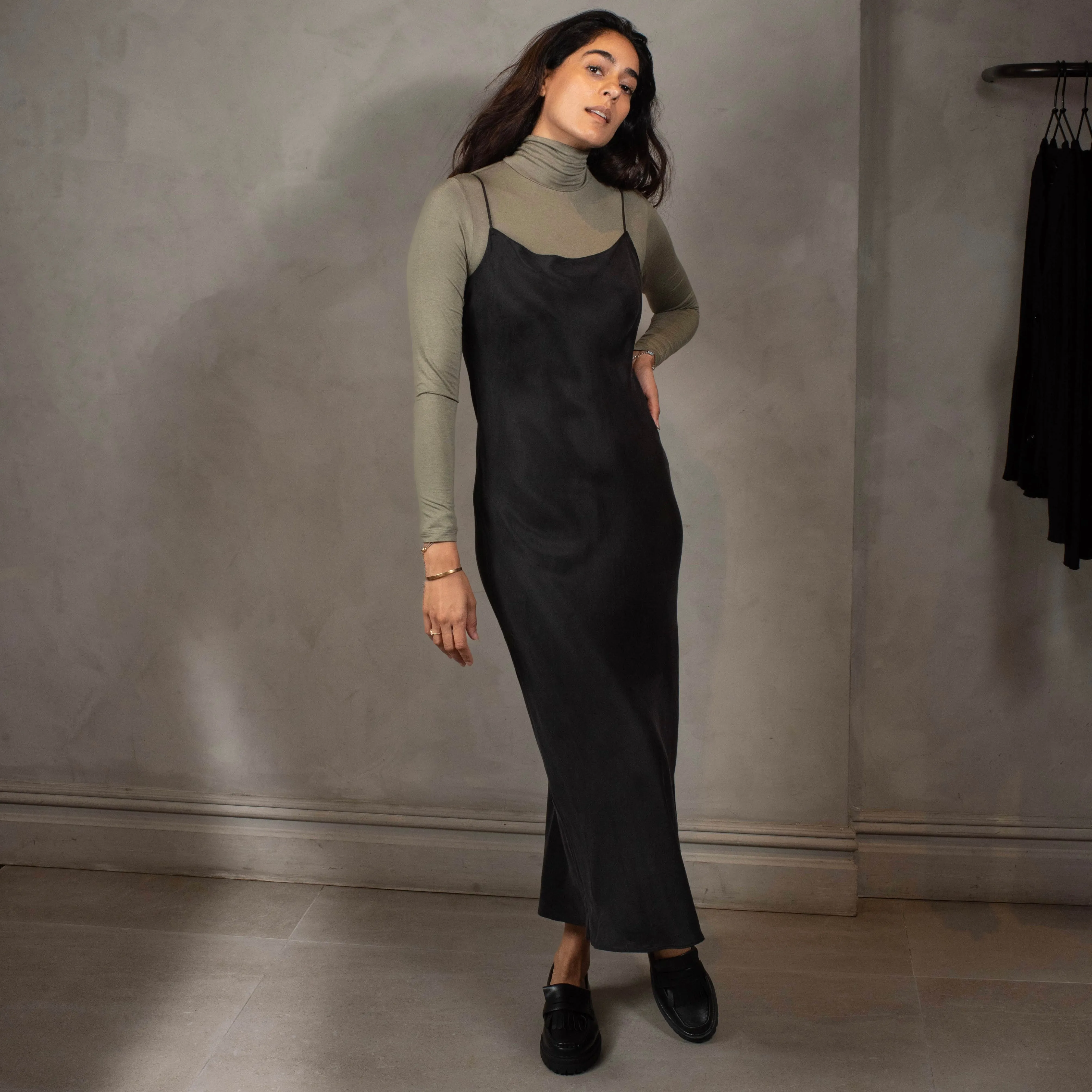 Layered Turtleneck | Green [Final Sale]