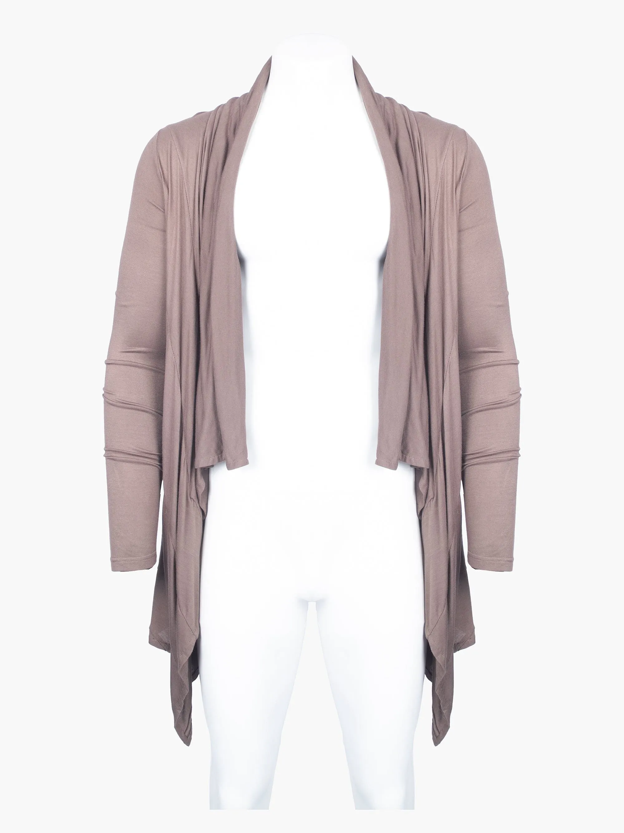 Light Brown Waterfall Cardigan