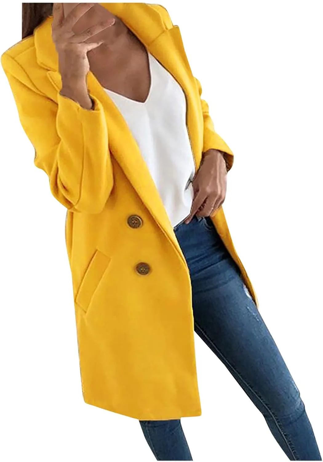 Long Blazer Jackets for Women Business Casual Semi Formal Notch Lapel Coat Dressy Light Weight Loose fit Cardigan