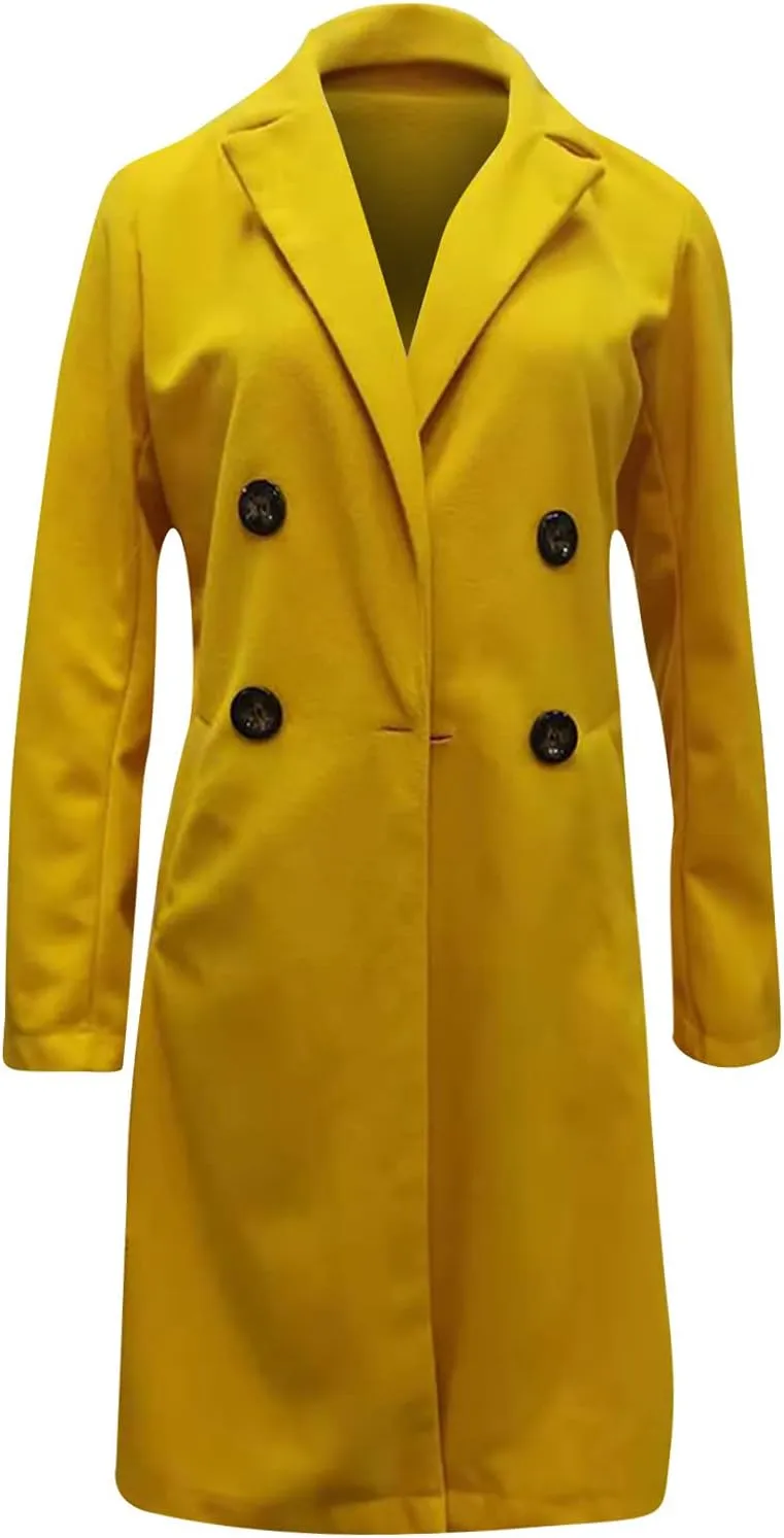 Long Blazer Jackets for Women Business Casual Semi Formal Notch Lapel Coat Dressy Light Weight Loose fit Cardigan
