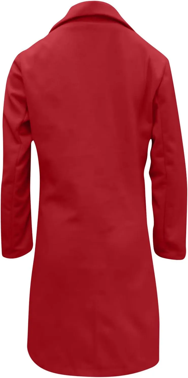 Long Blazer Jackets for Women Business Casual Semi Formal Notch Lapel Coat Dressy Light Weight Loose fit Cardigan