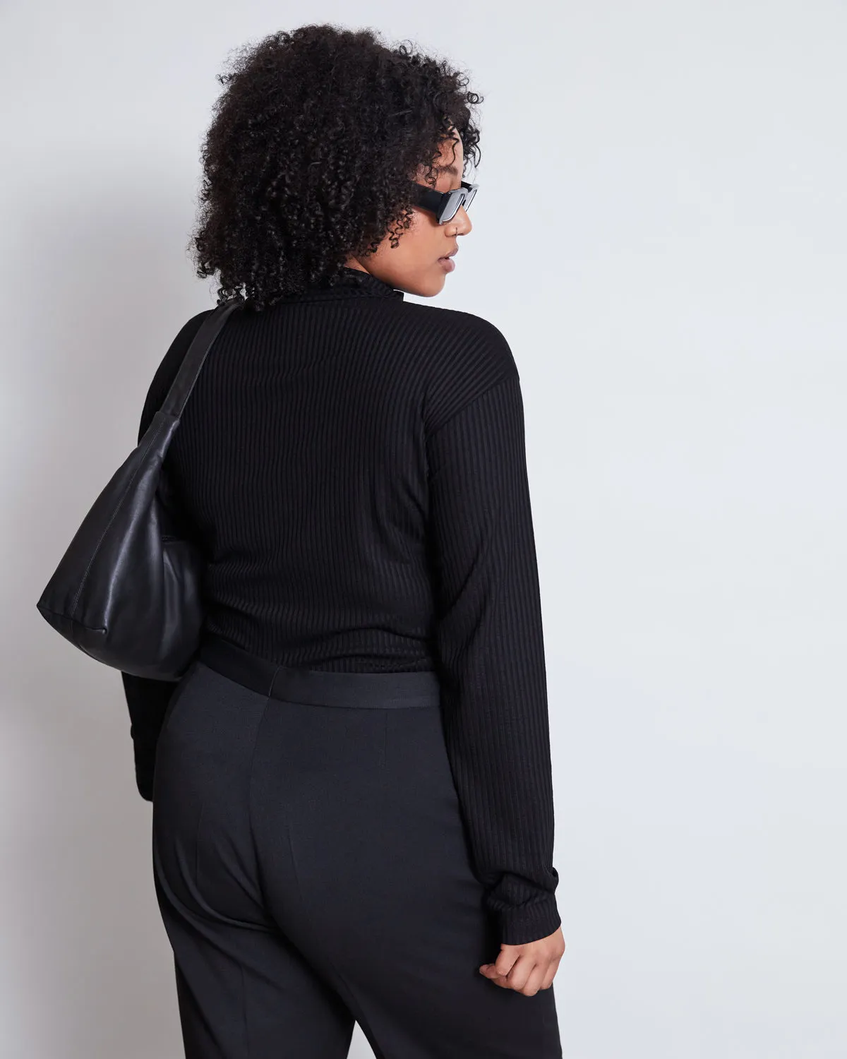 LYOCELL RIB TURTLENECK MIO BLACK