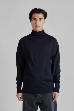 Marine Turtleneck - Navy Blue