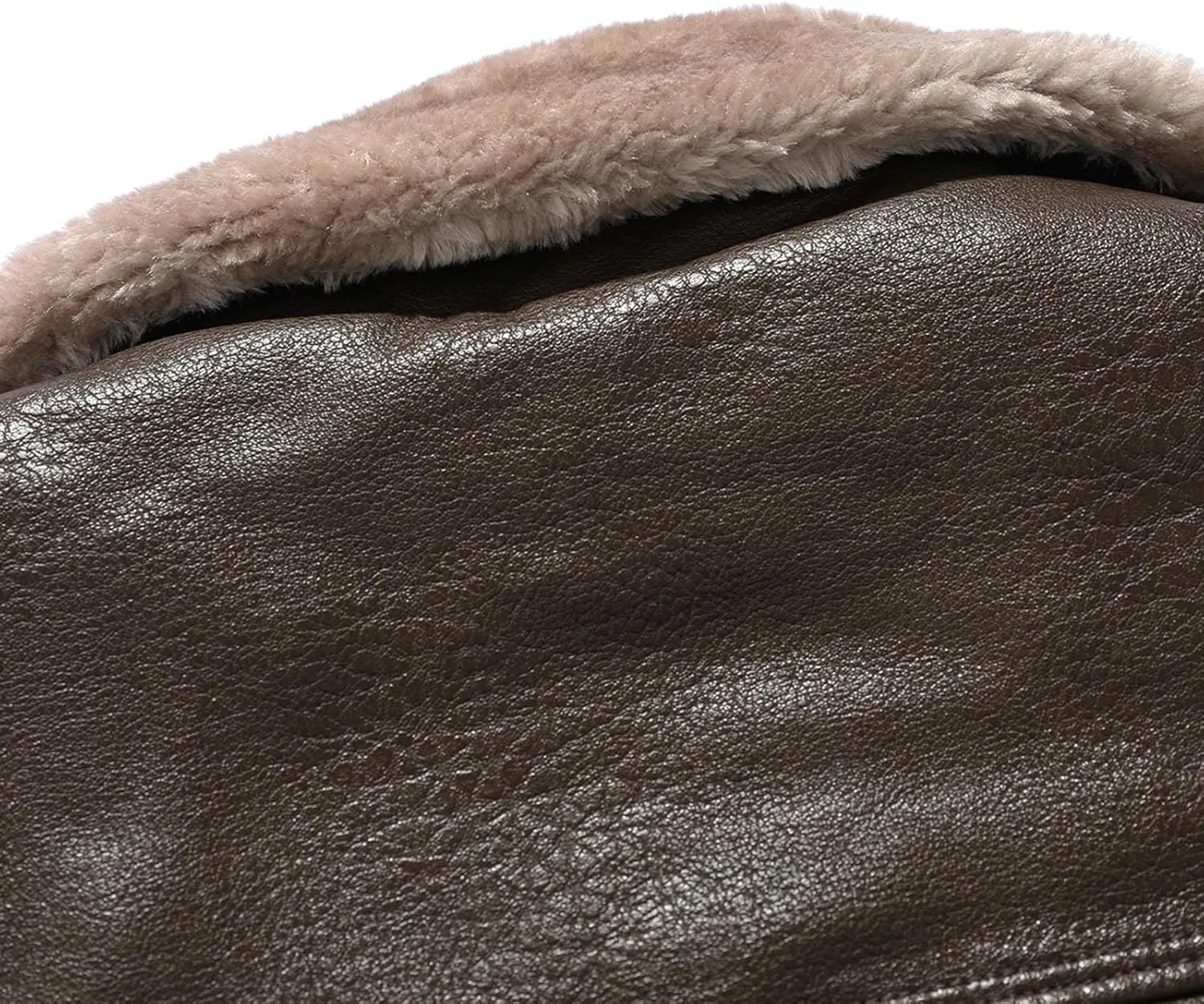 Men's Faux Leather Jacket Thick Faux Fur Shearling Lapel Collar Botton Down Long Trench Coats Long Pu Leather Jacket