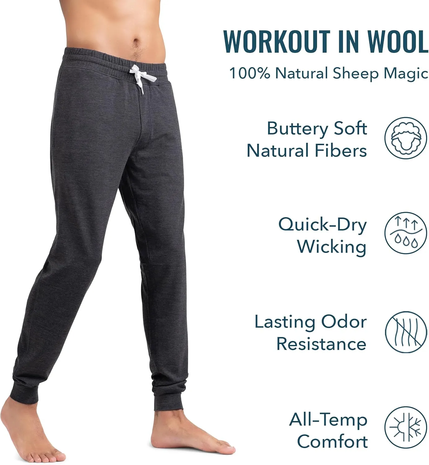Men's Merino Joggers by Woolly | RWS Certified | Warm, Soft, Seattle Designed