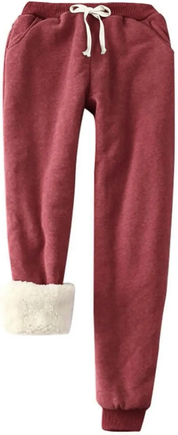 Men's Solid Baggy Cinch Bottom Sweatpants Casual Plus Size Cozy with Pockets Joggers Relaxed Fit Fleece Lined Soft